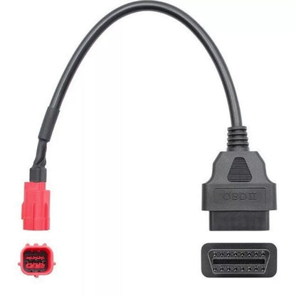 バイク用 6ピン to OBD2 診断変換ケーブル 【Euro5対応 / K-Line & CAN-Bus両対応】