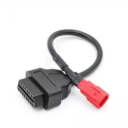 バイク用 6ピン to OBD2 診断変換ケーブル 【Euro5対応 / K-Line & CAN-Bus両対応】